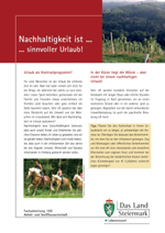 ... sinnvoller Urlaub! ... sinnvoller Urlaub!
