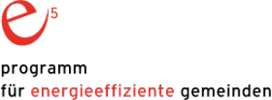 Das Bild zeigt den Schriftzug e5 Programm für energieeffiziente Gemeinden